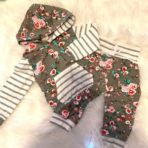 Floral & Stripes set